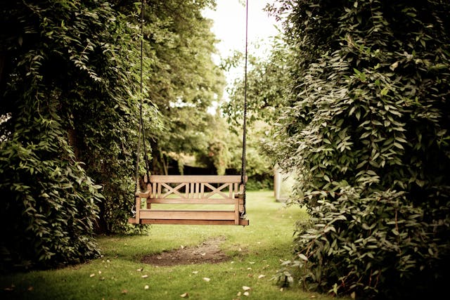 Schaukel im Garten Outdoor Natur