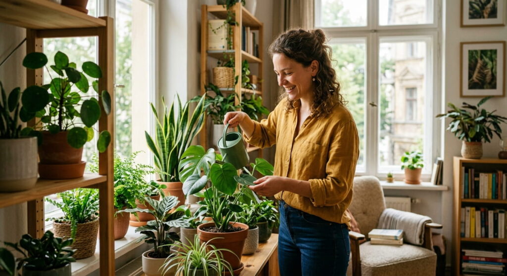 Zimmerpflanzen gießen Tabelle 2026 Wie viel Wasser brauchen Monstera, Ficus & Co.